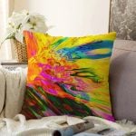 Multi Renkler Dijital Baskılı Modern Raşel Kadife Yastık Kırlent Kılıfı Realhomes
