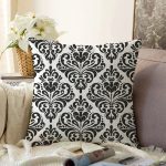 - Sonil-K3617-Gorsel - Realhomes Damask motifli Modern Raşel Kadife Yastık Kırlent Kılıfı Realhomes