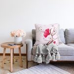 Gelincik Motifli Dijital Baskılı Şönil Yastık Kırlent Kılıfı Realhomes