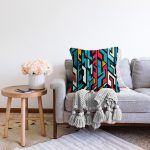 Geometrik Motifler Özel tasarım Dijital Baskılı Raşel Kadife Yastık Kırlent Kılıfı Realhomes