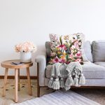 - Sonil-K3639-Gorsel-1 - Realhomes Bahar Çiçekleri Dijital Baskılı Modern Raşel Kadife Yastık Kırlent Kılıfı Realhomes