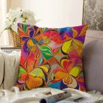 Multi Renkler Dijital Baskılı Modern Raşel Kadife Yastık Kırlent Kılıfı Realhomes