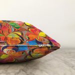 Multi Renkler Dijital Baskılı Modern Raşel Kadife Yastık Kırlent Kılıfı Realhomes