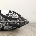 Kuru Kafa Motifli Dijital Baskılı Modern Raşel Kadife Yastık Kırlent Kılıfı Realhomes