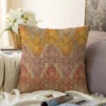 Pastel Renkli Özel Tasarım Dijital Baskılı Raşel Kadife Yastık Kırlent Kılıfı Realhomes