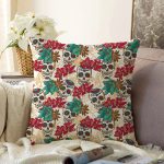 - Sonil-K3650-Gorsel - Realhomes  Kuru Kafa Motifli Dijital Baskılı Modern Raşel Kadife Yastık Kırlent Kılıfı Realhomes