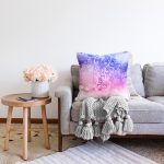 Suluboya Desenli Dijital Baskılı Modern Raşel Kadife Yastık Kırlent Kılıfı Realhomes