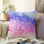 Suluboya Desenli Dijital Baskılı Modern Raşel Kadife Yastık Kırlent Kılıfı Realhomes