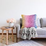 - Sonil-K3654-Gorsel-1 - Realhomes Renkli Zeminde Beyaz Çiçek Zeminli Özel Tasarım Dijital Baskılı Modern Raşel Kadife Yastık Kırlent Kılıfı Realhomes