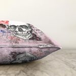 Etnik Kurukafa Motifli Dijital Baskılı Modern Raşel Kadife Yastık Kırlent Kılıfı Realhomes