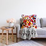 - Sonil-K3675-Gorsel-1 - Realhomes  Rengarenk Karmaşık Desenli Özel Tasarım Dijital Baskılı Modern Raşel Kadife Yastık Kırlent Kılıfı Realhomes