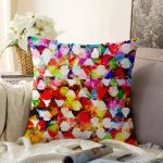 - Sonil-K3675-Gorsel - Realhomes  Rengarenk Karmaşık Desenli Özel Tasarım Dijital Baskılı Modern Raşel Kadife Yastık Kırlent Kılıfı Realhomes