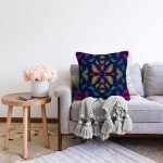 - Sonil-K3677-Gorsel-1 - Realhomes  Ebru Motifli Dijital Baskılı Modern Raşel Kadife Yastık Kırlent Kılıfı Realhomes