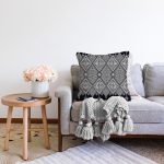 Geometrik Motifler Özel tasarım Dijital Baskılı Raşel Kadife Yastık Kırlent Kılıfı Realhomes