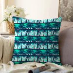 - Sonil-K3680-Gorsel - Realhomes Palmiye Desenli Dijital Baskılı Modern Raşel Kadife Yastık Kırlent Kılıfı Realhomes