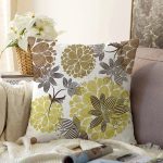 - Sonil-K3683-Gorsel - Realhomes Beyaz Zeminde Soyut Çiçek Motifli Özel tasarım Dijital Baskılı Modern Raşel Kadife Yastık Kırlent Kılıfı Realhomes