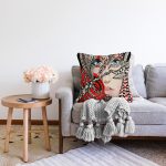 - Sonil-K3688-Gorsel-1 - Realhomes Etnik Kadın Motifli Dijital Baskılı Modern Raşel Kadife Yastık Kırlent Kılıfı Realhomes