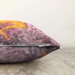 Ebru Motifli Dijital Baskılı Modern Raşel Kadife Yastık Kırlent Kılıfı Realhomes