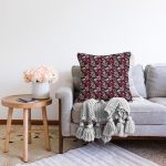 Renkli İskelet Ve Gül Figürlü Özel Tasarım Dijital Baskılı Modern Raşel Kadife Yastık Kırlent Kılıfı Realhomes