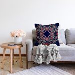 - Sonil-K3723-Gorsel-1 - Realhomes Lacivert Zeminli Etnik Motifler Dijital Baskılı Modern Raşel Kadife Yastık Kırlent Kılıfı Realhomes