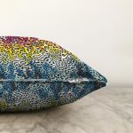 Renkli Leopar Desenli Özel Tasarım Dijital Baskılı Modern Raşel Kadife Yastık Kırlent Kılıfı Realhomes