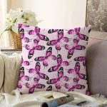 - Sonil-K3728-Gorsel - Realhomes  Mor Kelebek Motifli Dijital Baskılı Modern Raşel Kadife Yastık Kırlent Kılıfı Realhomes
