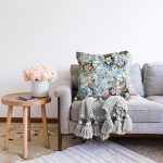 Çiçek motifli Özel Tasarım Dijital Baskılı Modern Raşel Kadife Yastık Kırlent Kılıfı Realhomes