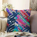 - Sonil-K3737-Gorsel - Realhomes Suluboya Desenli Dijital Baskılı Modern Raşel Kadife Yastık Kırlent Kılıfı Realhomes