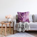 - Sonil-K3739-Gorsel-1 - Realhomes  Ebru Motifli Dijital Baskılı Modern Raşel Kadife Yastık Kırlent Kılıfı Realhomes