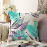 Mavinin Zarafeti Dijital Baskılı Modern Raşel Kadife Yastık Kırlent Kılıfı Realhomes