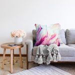 - Sonil-K3751-Gorsel-1 - Realhomes  Ebru Motifli Dijital Baskılı Modern Raşel Kadife Yastık Kırlent Kılıfı Realhomes