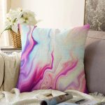 - Sonil-K3751-Gorsel - Realhomes  Ebru Motifli Dijital Baskılı Modern Raşel Kadife Yastık Kırlent Kılıfı Realhomes