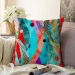 Balık Motifli Dijital Baskılı Modern Raşel Kadife Yastık Kırlent Kılıfı Realhomes