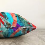 Balık Motifli Dijital Baskılı Modern Raşel Kadife Yastık Kırlent Kılıfı Realhomes