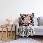 - Sonil-K3755-Gorsel-1 - Realhomes Elişi Dantel Ve Çiçek Motifli Özel Tasarım Dijital Baskılı Modern Raşel Kadife Yastık Kırlent Kılıfı Realhomes