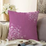 - Sonil-K3758-Gorsel - Realhomes Lila zeminli Dijital Baskılı Modern Raşel Kadife Yastık Kırlent Kılıfı Realhomes