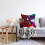 - Sonil-K3775-Gorsel-1 - Realhomes  Renkli Zeminde Mor Ağaçlar Özel Tasarım Dijital Baskılı Modern Raşel Kadife Yastık Kırlent Kılıfı Realhomes