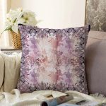 Soyut Etnik Çiçek Desenli Özel Tasarım Dijital Baskılı Modern Raşel Kadife Yastık Kırlent Kılıfı Realhomes