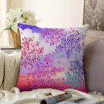 - Sonil-K3793-Gorsel - Realhomes Gökyüzünde Çiçekler Tasarım Dijital Baskılı Modern Şönil Yastık Kırlent Kılıfı Realhomes