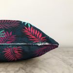 - Sonil-K3812-Gorsel-2 - Realhomes  Renkli yapraklar Dijital Baskılı Modern Raşel Kadife Yastık Kırlent Kılıfı Realhomes