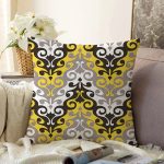 - Sonil-K3815-Gorsel - Realhomes  Etnik Motifli Dijital Baskılı Modern Raşel Kadife Yastık Kırlent Kılıfı Realhomes