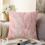 - Sonil-K3822-Gorsel - Realhomes Pudra Zeminli Dijital Baskılı Modern Raşel Kadife Yastık Kırlent Kılıfı Realhomes