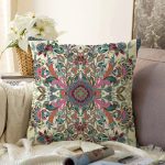 Etnik Motifli Dijital Baskılı Modern Raşel Kadife Yastık Kırlent Kılıfı Realhomes