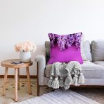 - Sonil-K3848-Gorsel-1 - Realhomes  Mor Çiçek Motifli Dijital Baskılı Modern Raşel Kadife Yastık Kırlent Kılıfı Realhomes