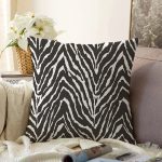 - Sonil-K3851-Gorsel - Realhomes  Zebra Desenli Özel Tasarım Dijital Baskılı Modern Şönil Yastık Kırlent Kılıfı Realhomes