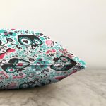 - Sonil-K3864-Gorsel-2 - Realhomes Neşeli Baykuşlar Dijital Baskılı Modern Raşel Kadife Yastık Kırlent Kılıfı Realhomes