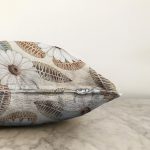 - Sonil-K3867-Gorsel-2 - Realhomes  Krem Zeminde Kabartma Çiçek Desenli Özel Tasarım Dijital Baskılı Modern Raşel Kadife Yastık Kırlent Kılıfı Realhomes