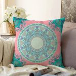 Çini Motifli Dijital Baskılı Modern Raşel Kadife Yastık Kırlent Kılıfı Realhomes