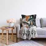 Suluboya Desenli Dijital Baskılı Modern Raşel Kadife Yastık Kırlent Kılıfı Realhomes