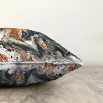 Suluboya Desenli Dijital Baskılı Modern Raşel Kadife Yastık Kırlent Kılıfı Realhomes